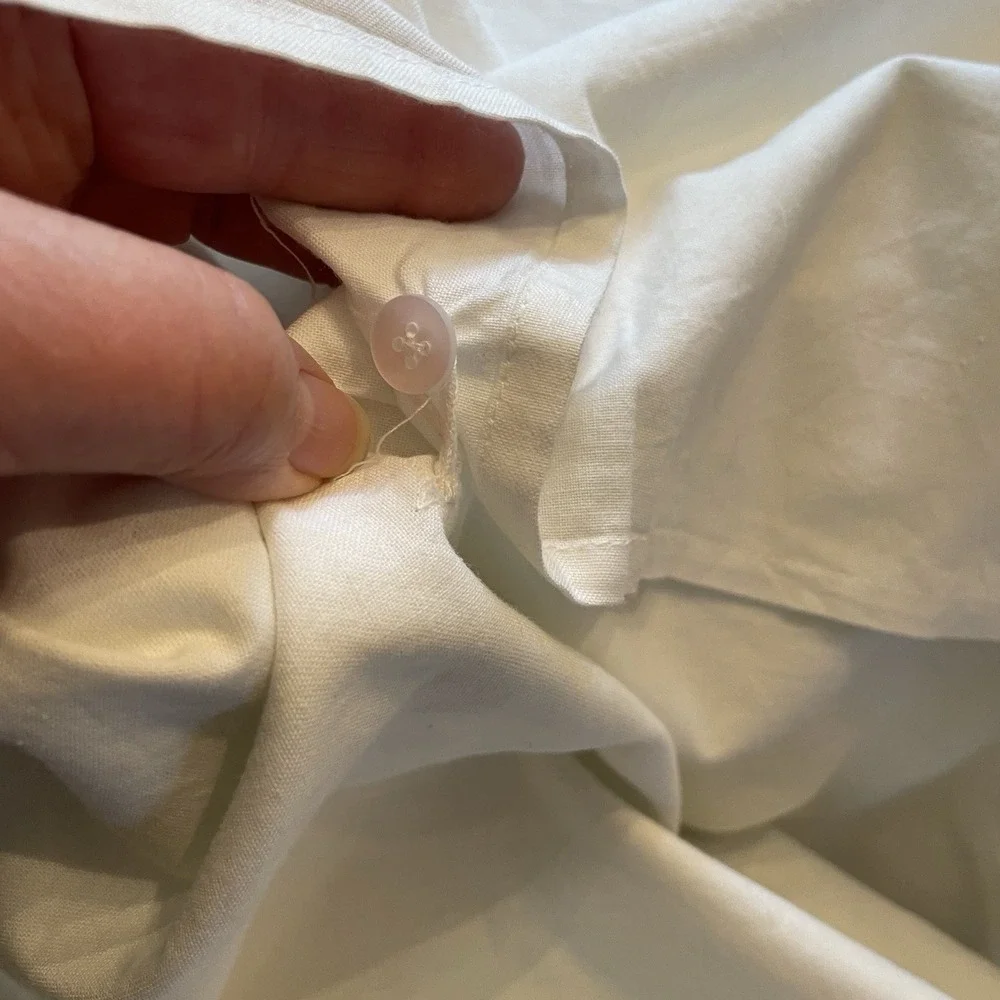 Battenburg Lace Duvet Cover Full Double Size Crisp White Cottagecore Shabby